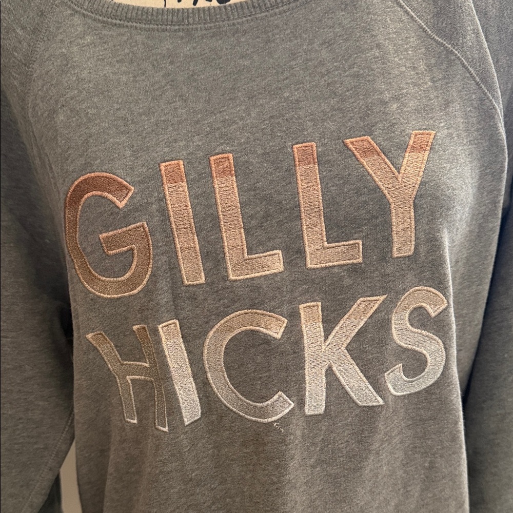 Gilly Hicks Gray and White Women's Crew Neck Sweater - Picture 2 of 7